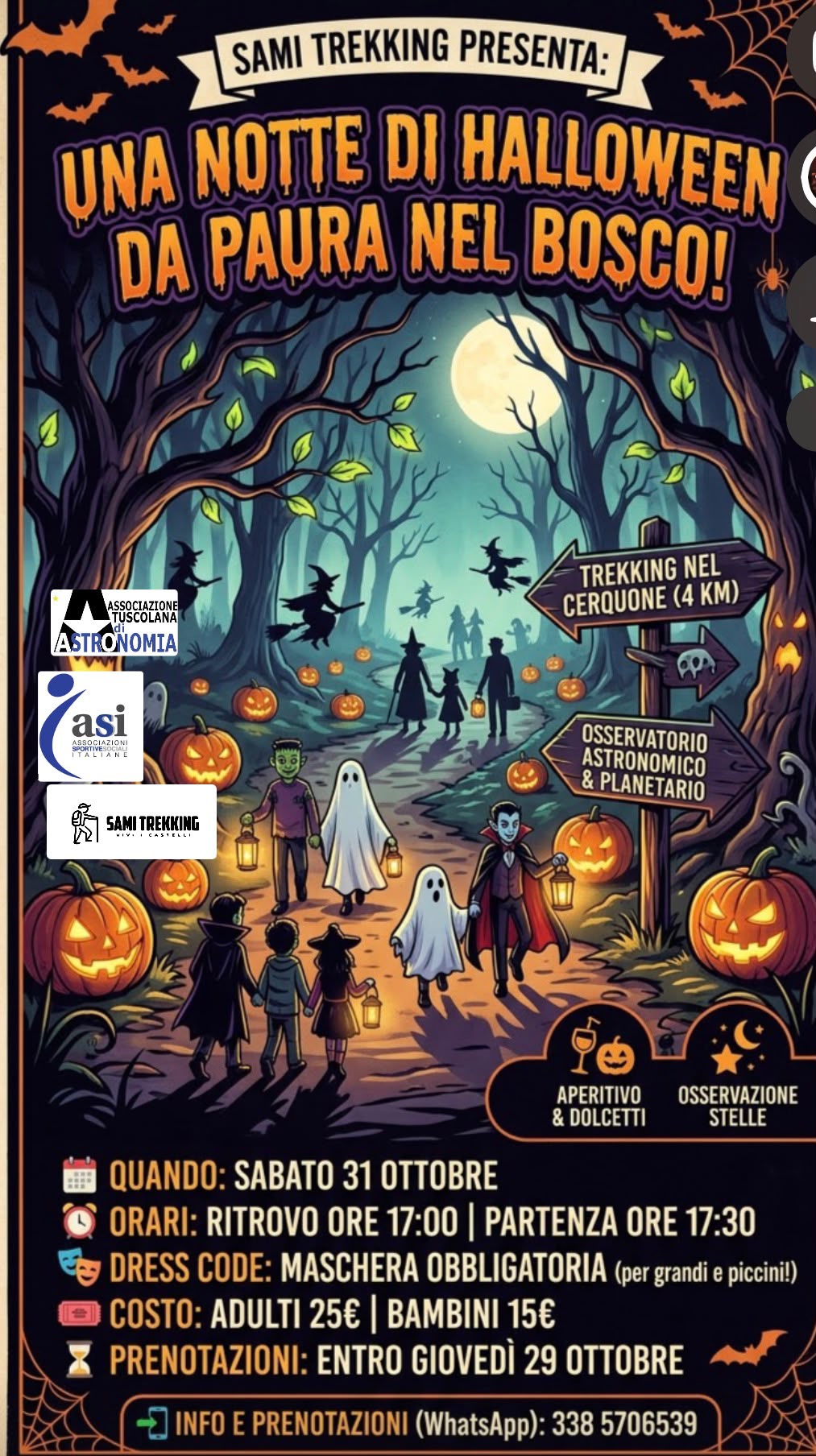 Vi segnaliamo: una notte di Halloween da paura nel bosco!